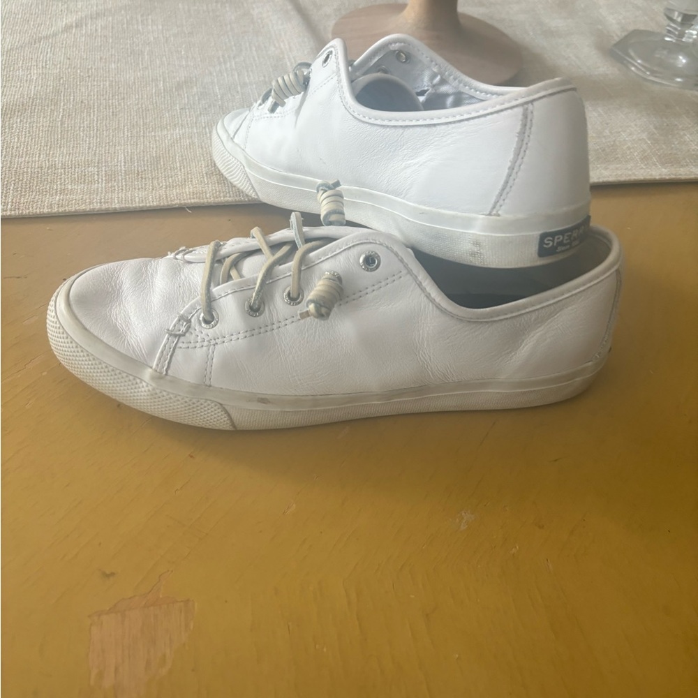 Sperry White Leather Casual Sneakers - Picture 4 of 4